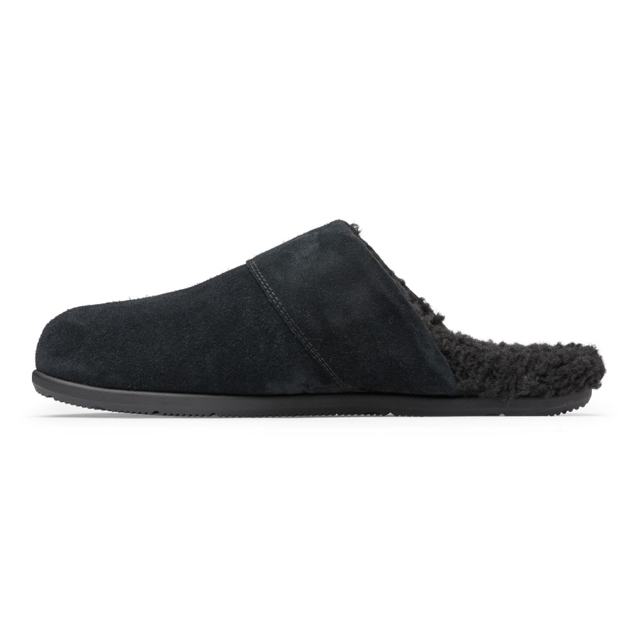 Alfons Mule Slipper Black Suede Vionic