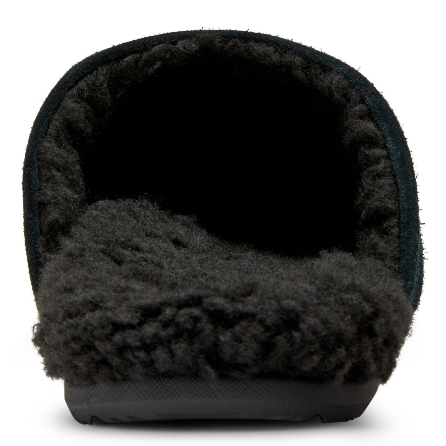 Alfons Mule Slipper Black Suede Vionic