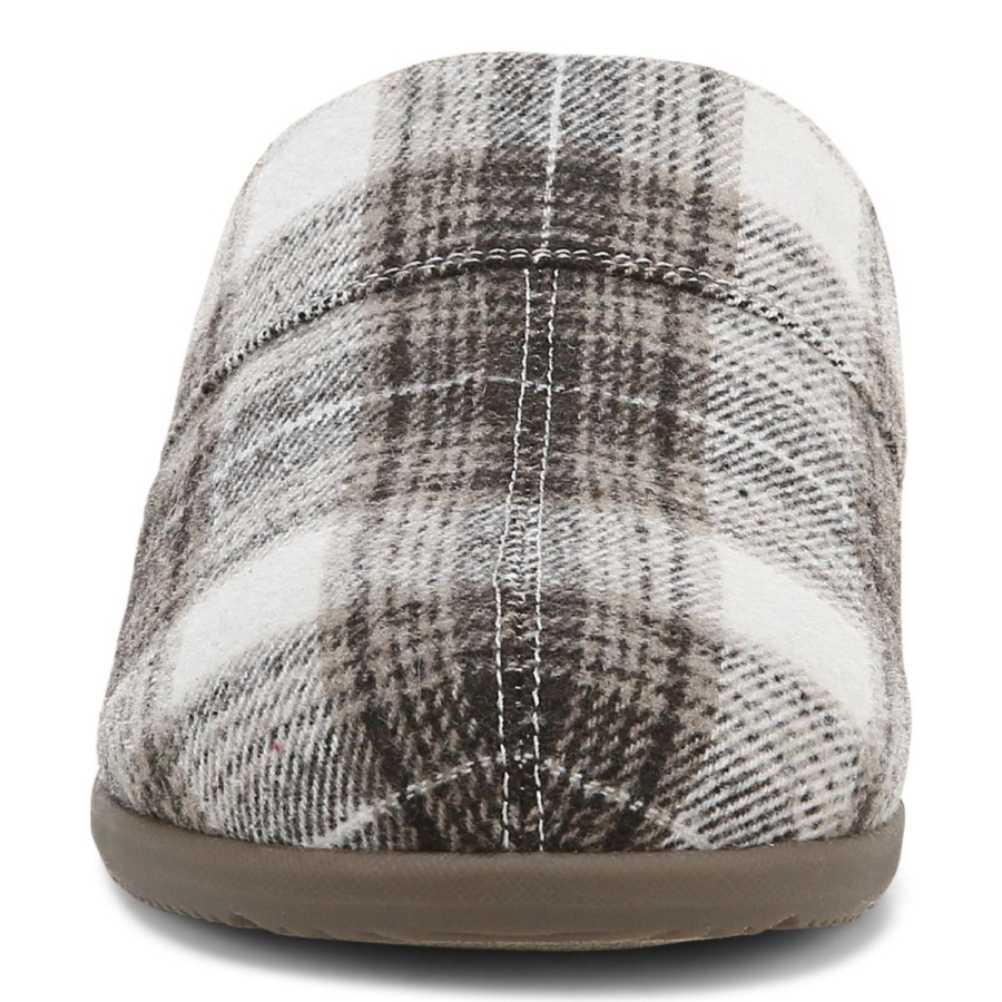 Alfons Mule Slipper Vionic Brown Plaid