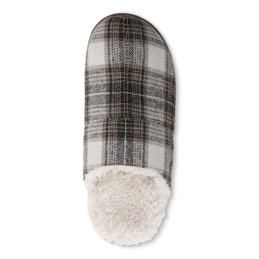 Alfons Mule Slipper Vionic Brown Plaid