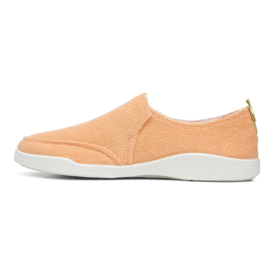 Apricot Terry Vionic Beach Malibu Slip on Sneaker Terry