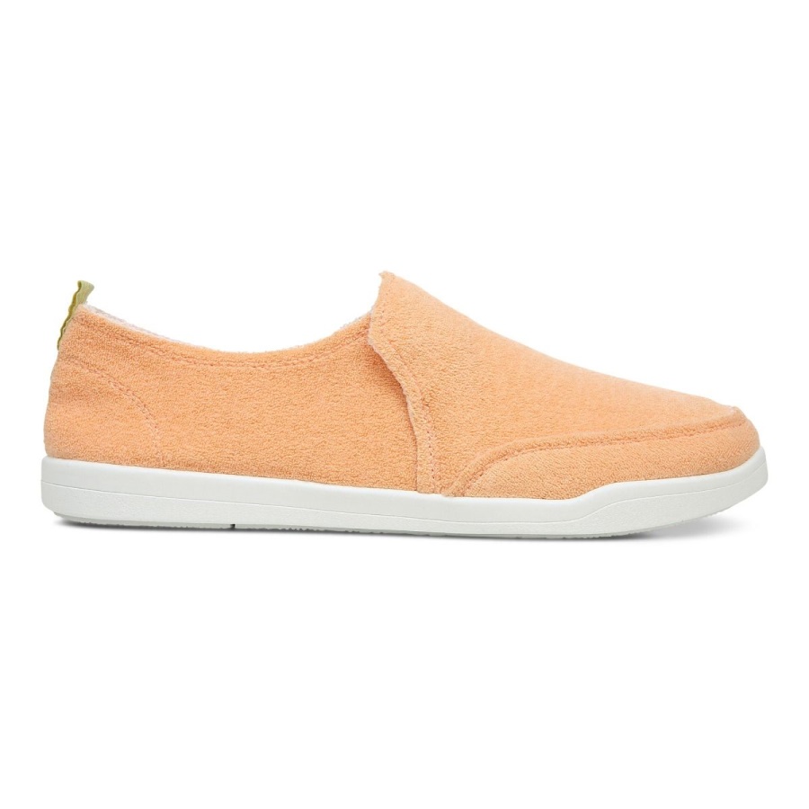 Apricot Terry Vionic Beach Malibu Slip on Sneaker Terry