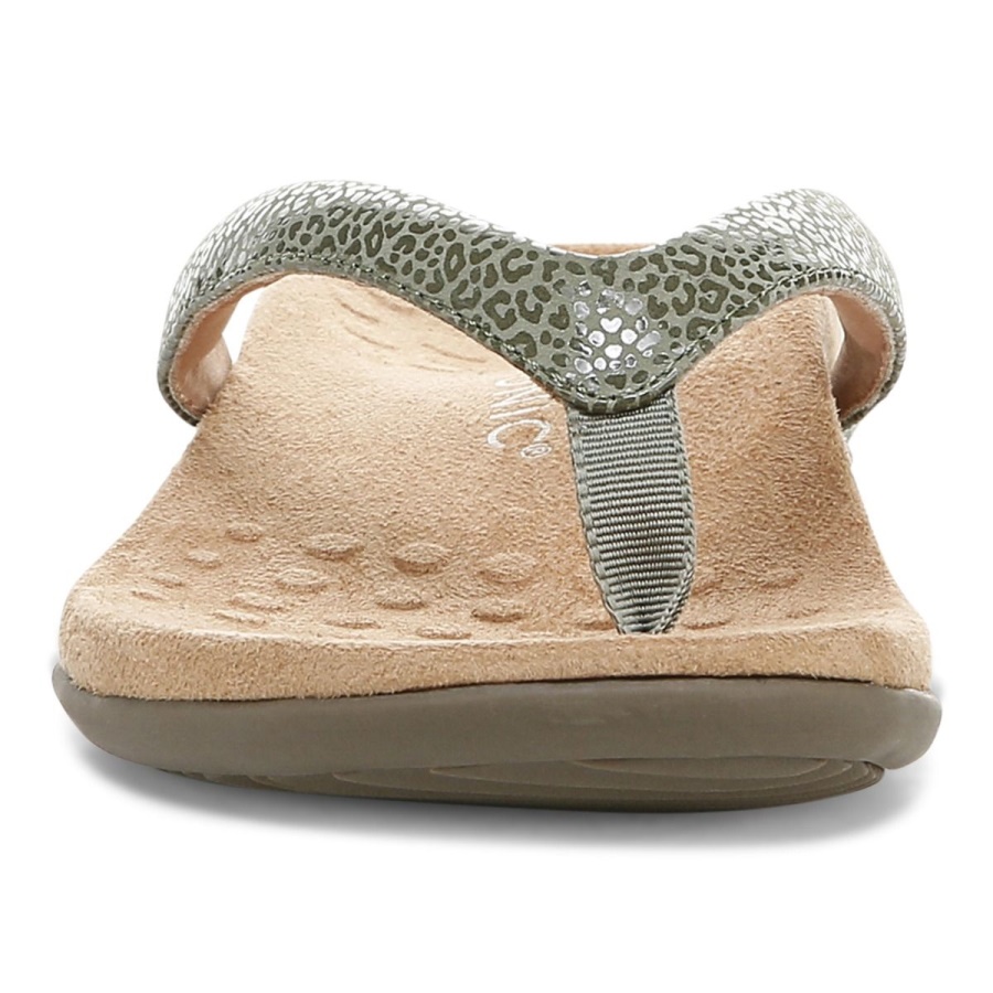 Army Green Dillon Toe Post Sandal Vionic