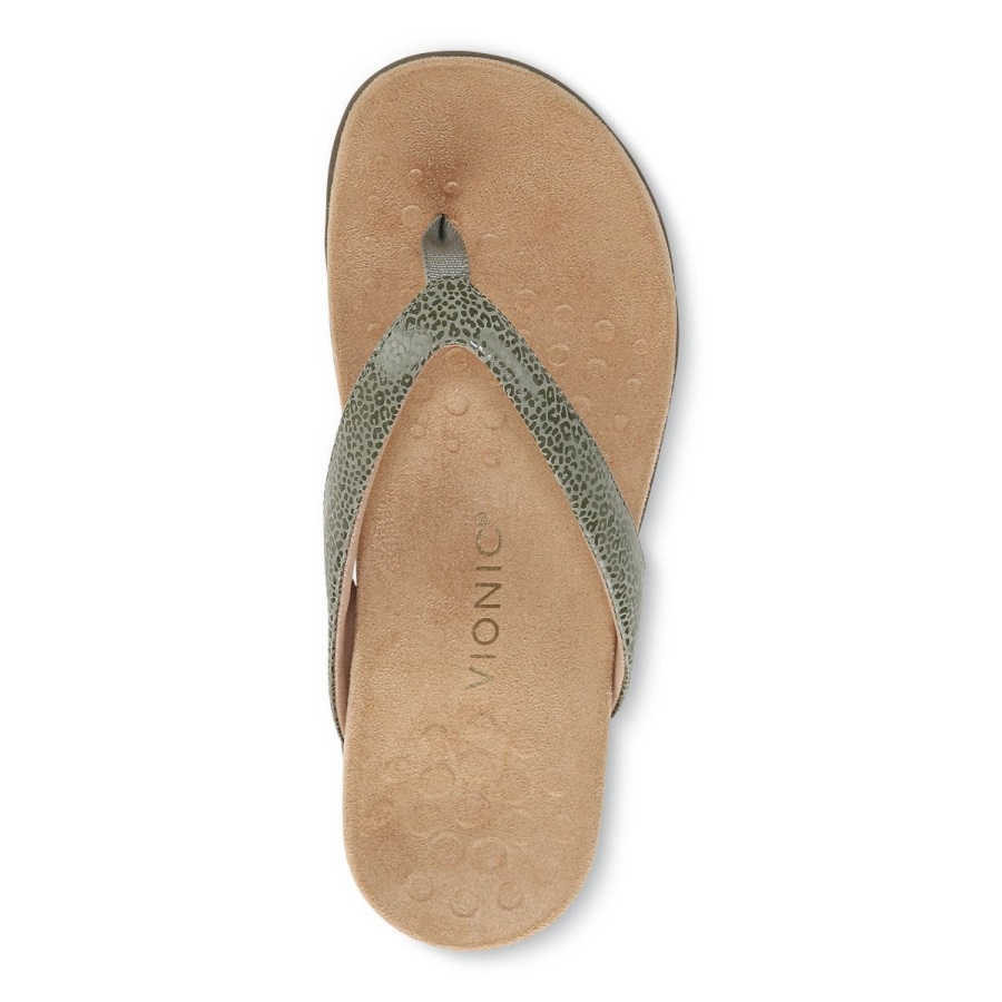 Army Green Dillon Toe Post Sandal Vionic