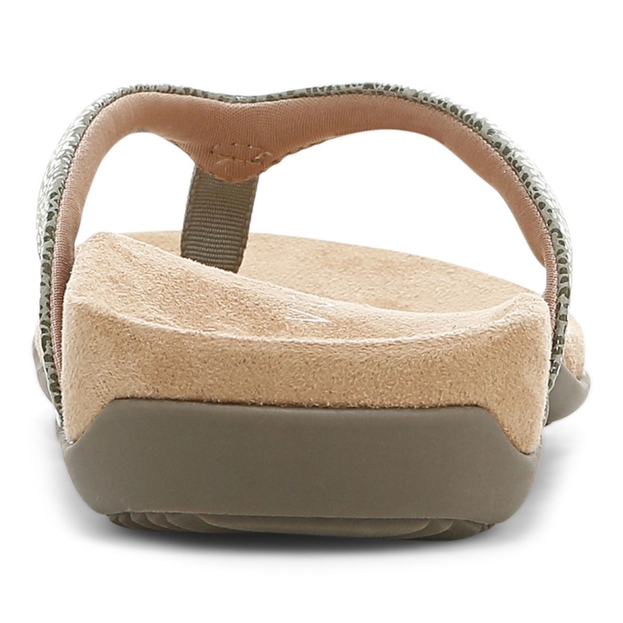 Army Green Dillon Toe Post Sandal Vionic