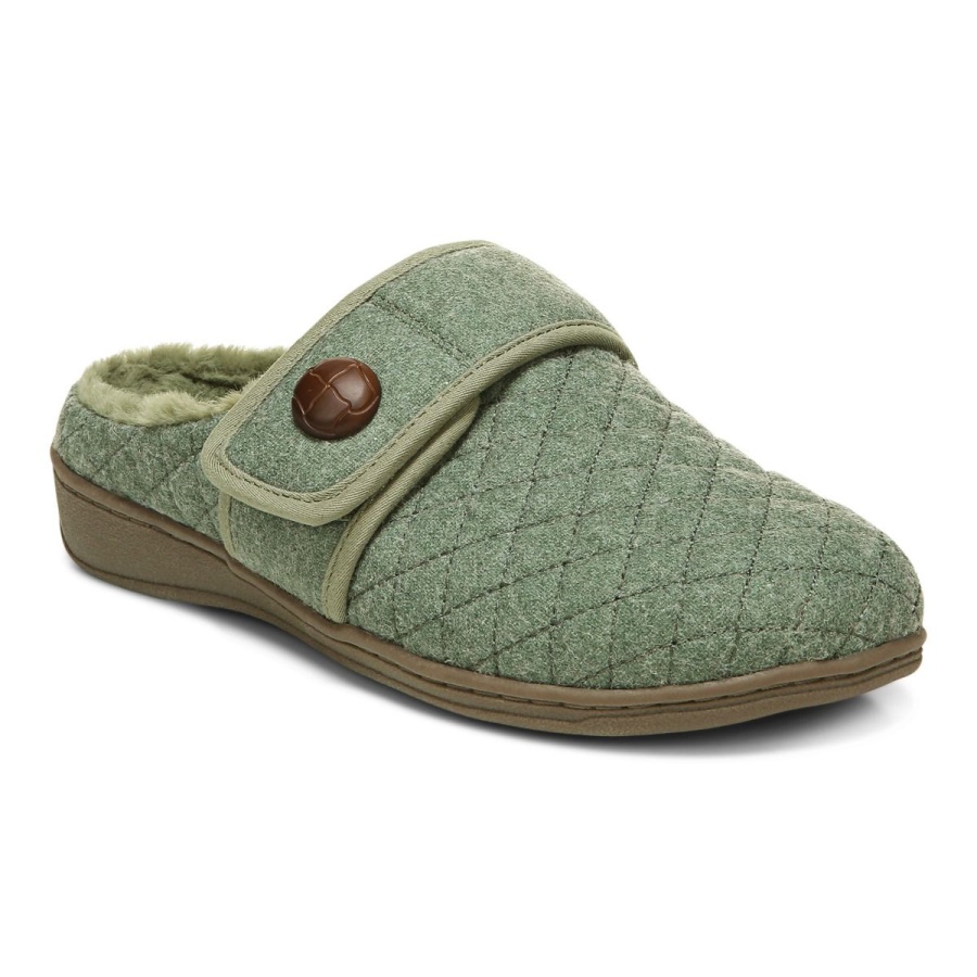 Army Green Vionic Carlin Slipper