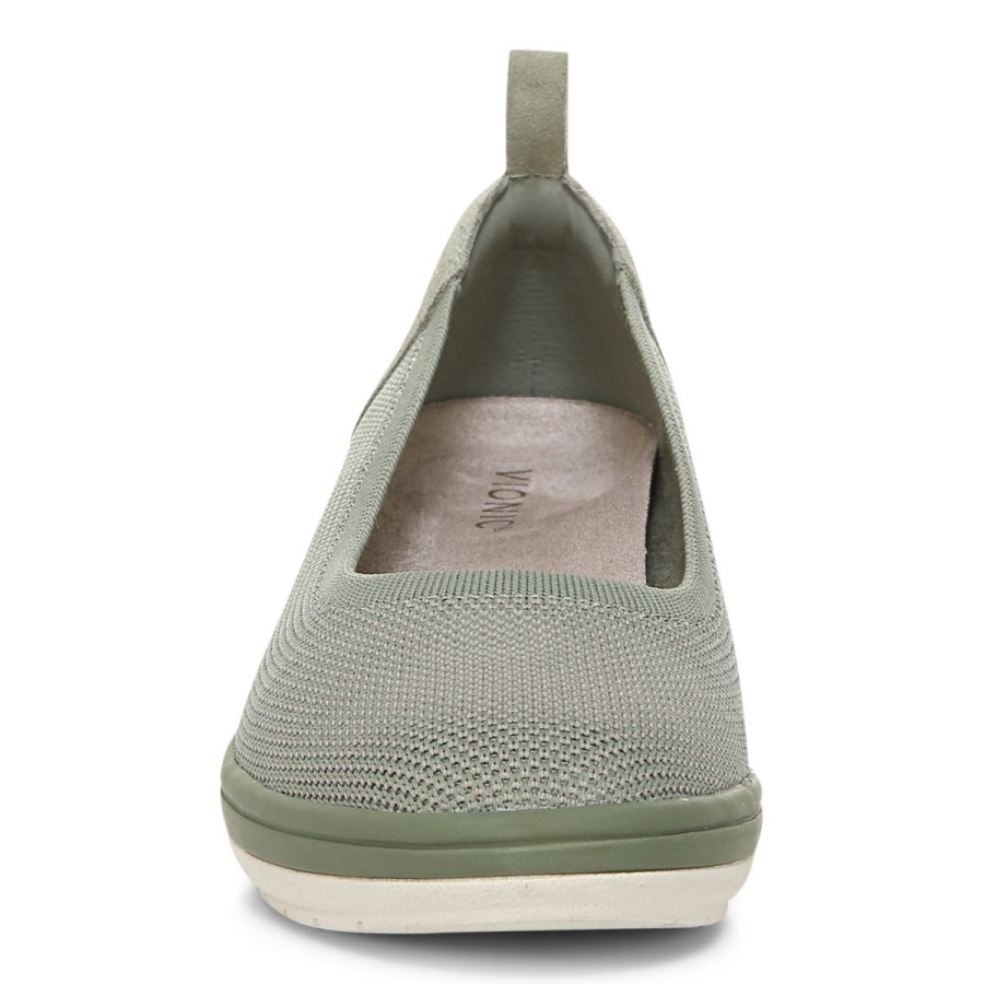 Army Green Vionic Jacey Knit Wedge
