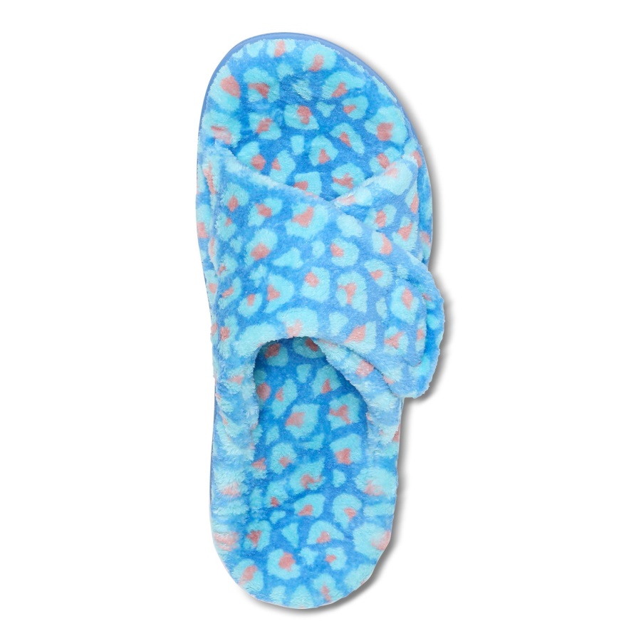 Azure Leopard Vionic Relax Slippers
