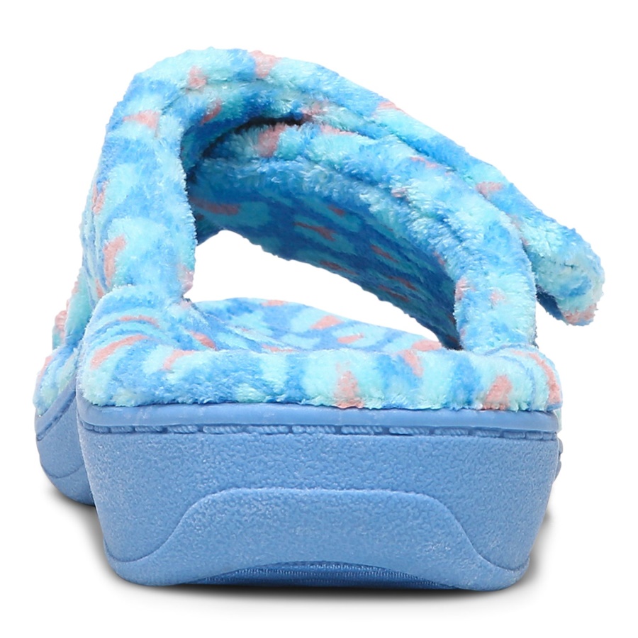 Azure Leopard Vionic Relax Slippers