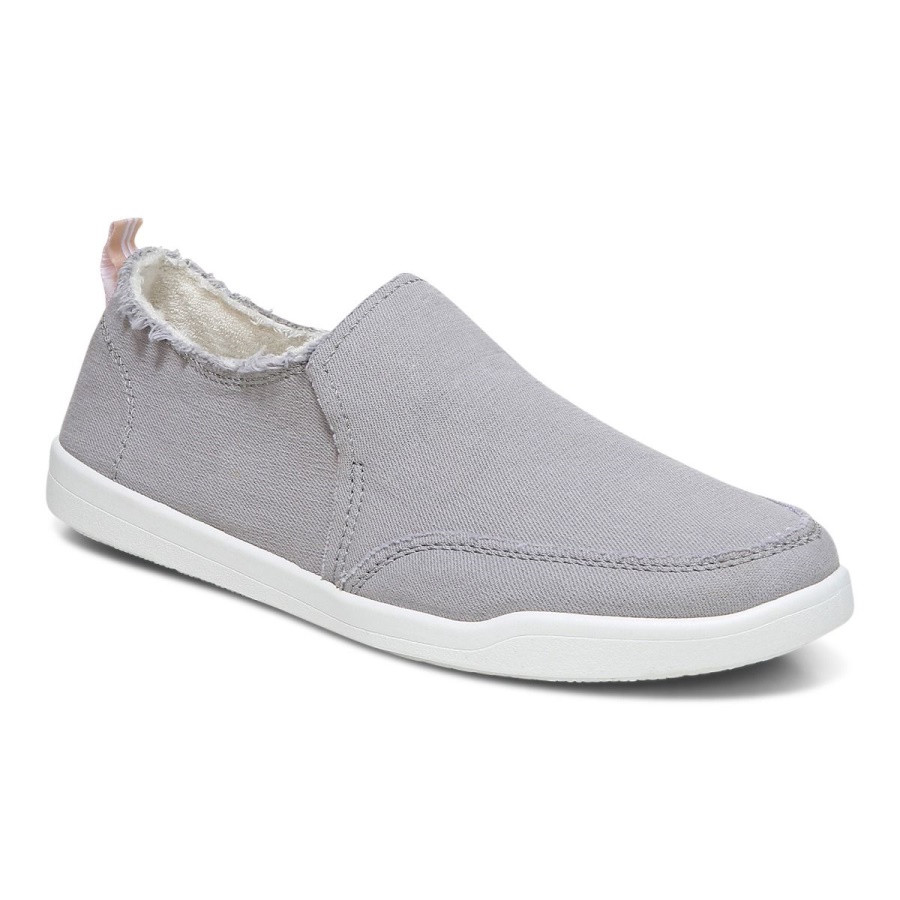 Beach Malibu Slip on Sneaker Canvas Vionic Light Grey Canvas