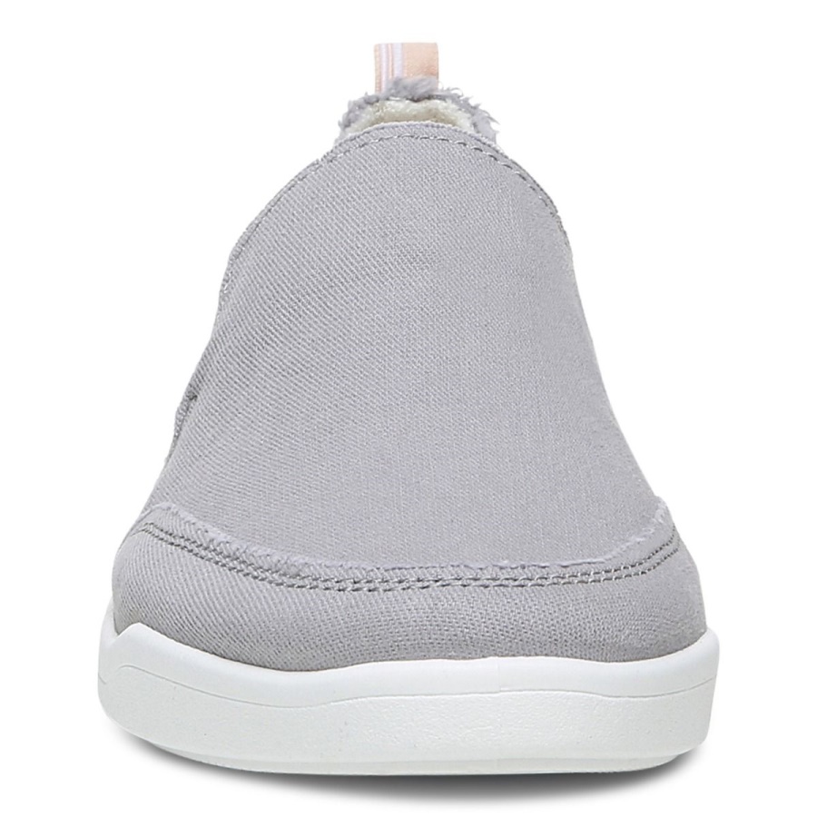 Beach Malibu Slip on Sneaker Canvas Vionic Light Grey Canvas