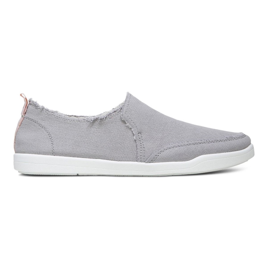 Beach Malibu Slip on Sneaker Canvas Vionic Light Grey Canvas