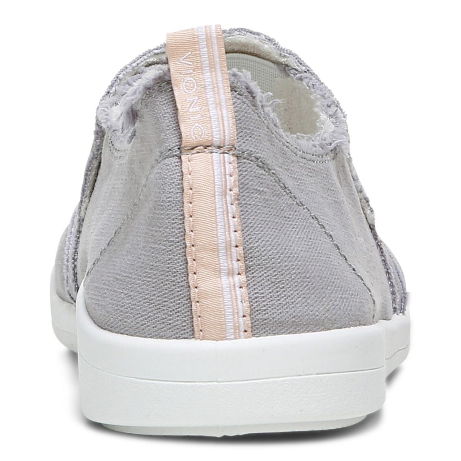 Beach Malibu Slip on Sneaker Canvas Vionic Light Grey Canvas