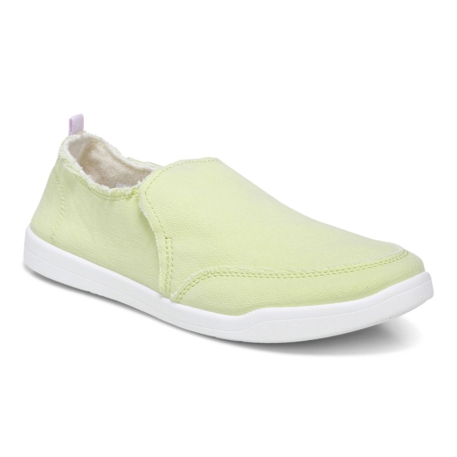 Beach Malibu Slip on Sneaker Canvas Vionic Pale Lime Canvas