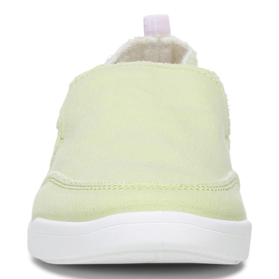 Beach Malibu Slip on Sneaker Canvas Vionic Pale Lime Canvas