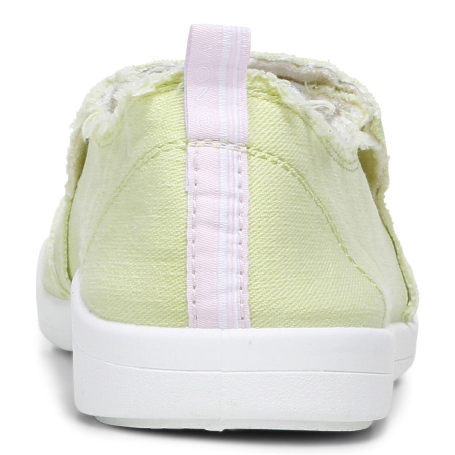 Beach Malibu Slip on Sneaker Canvas Vionic Pale Lime Canvas