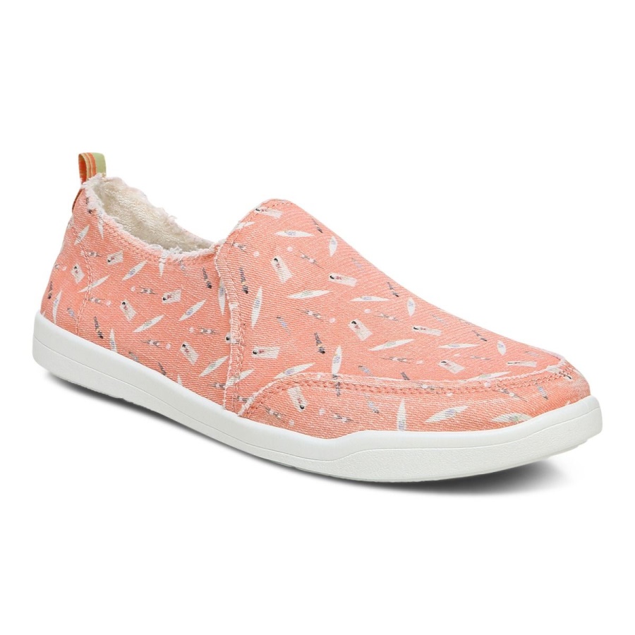Beach Malibu Slip on Sneaker Fun in the Sun Vionic Papaya