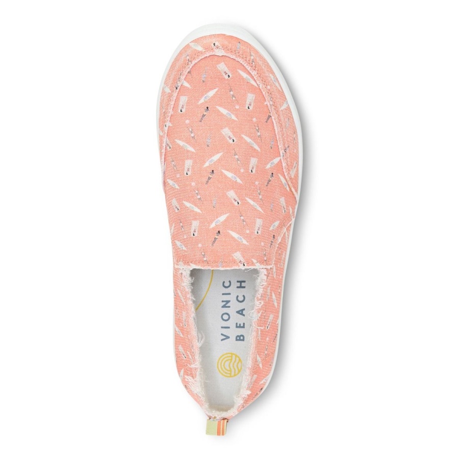 Beach Malibu Slip on Sneaker Fun in the Sun Vionic Papaya