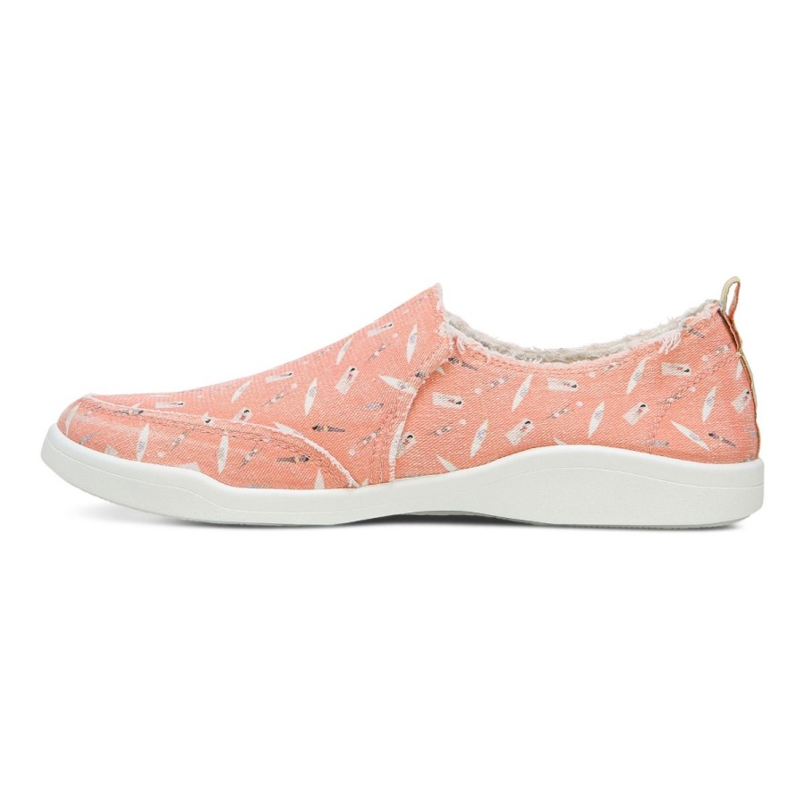 Beach Malibu Slip on Sneaker Fun in the Sun Vionic Papaya