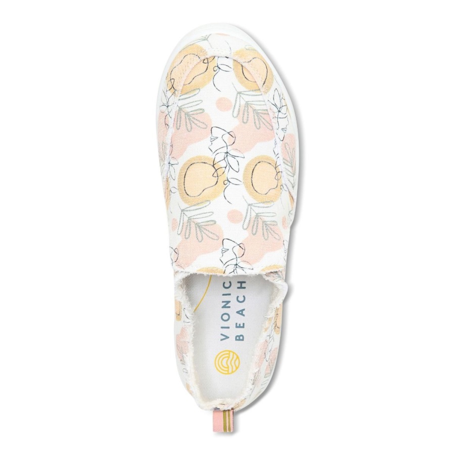 Beach Malibu Slip on Sneaker Orange Grove Vionic Grove White