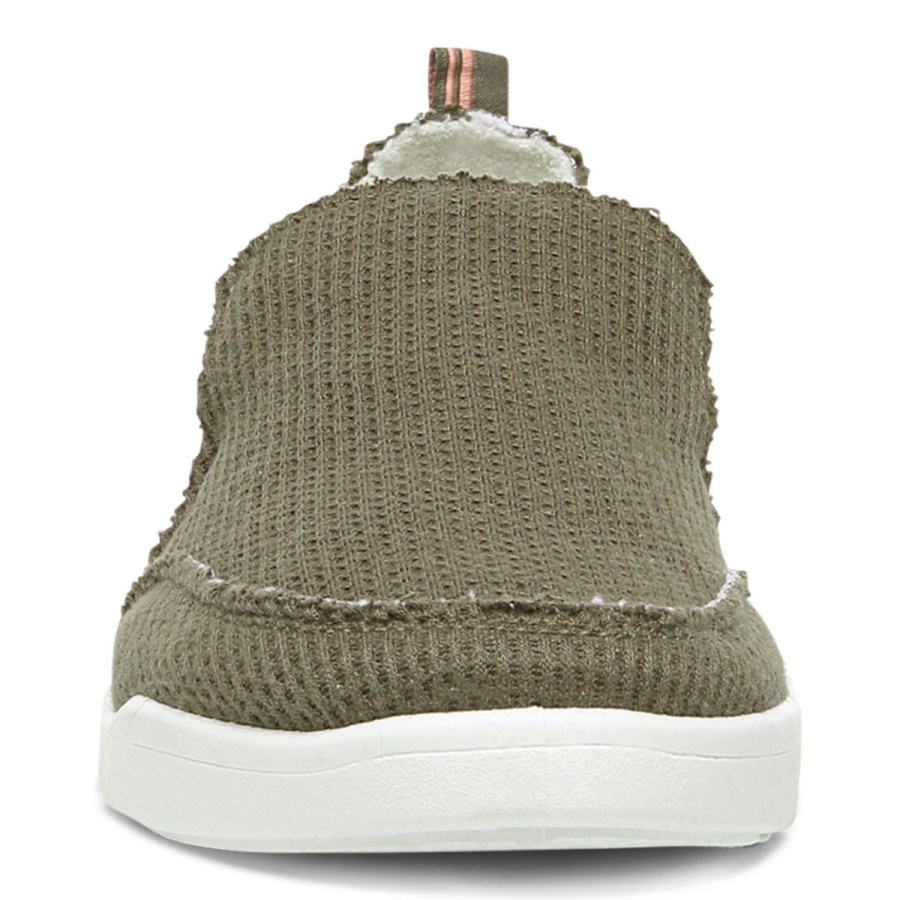Beach Malibu Slip on Sneaker Waffle Knit Olive Knit Vionic