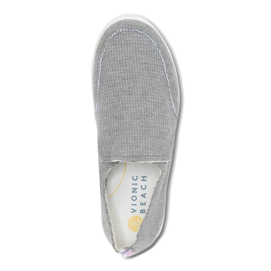 Beach Malibu Slip on Sneaker Waffle Knit Vionic Charcoal Knit