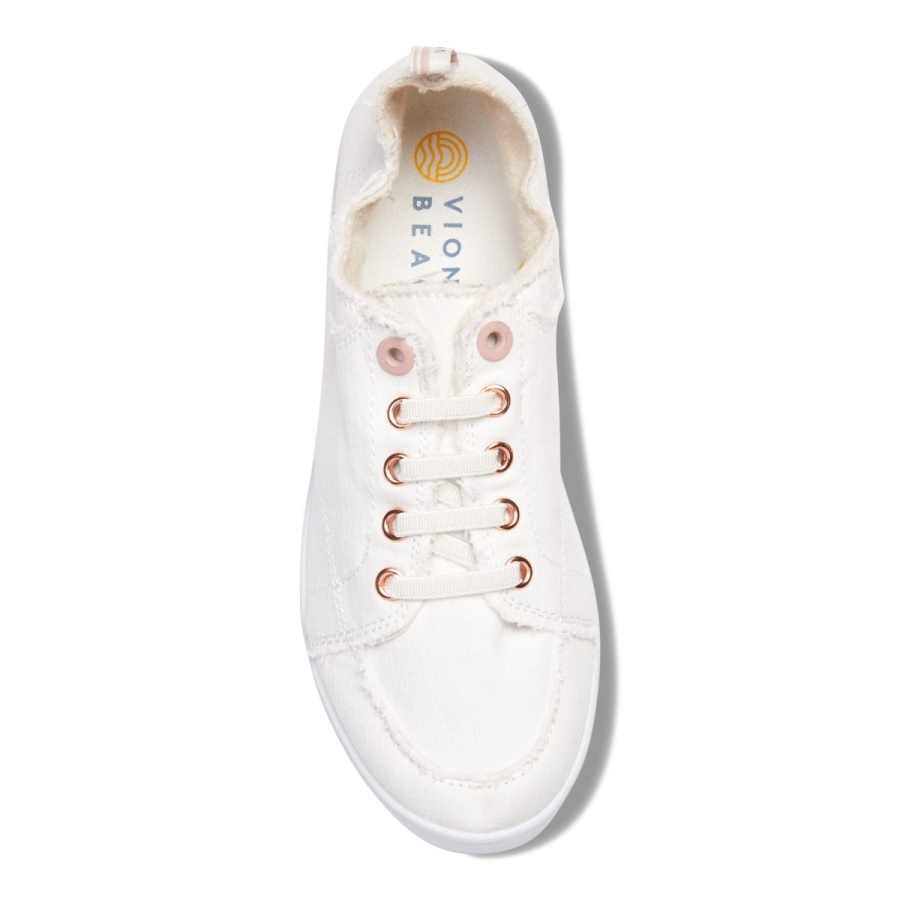 Beach Pismo Casual Sneaker Canvas Cream Vionic