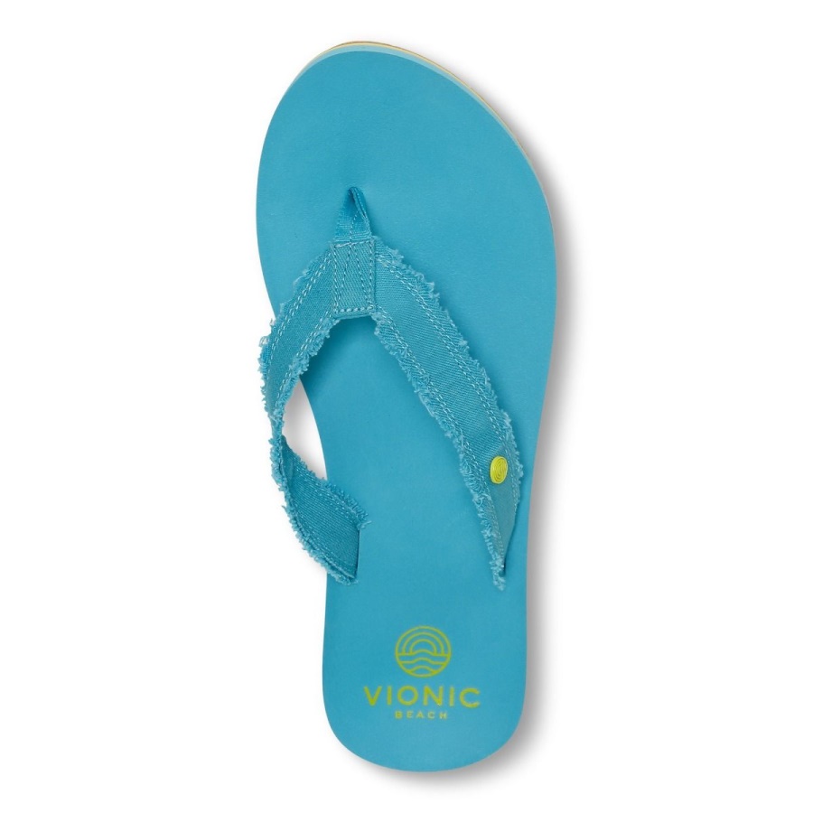 Beach Unwind Toe Post Sandal Vionic Lake Blue