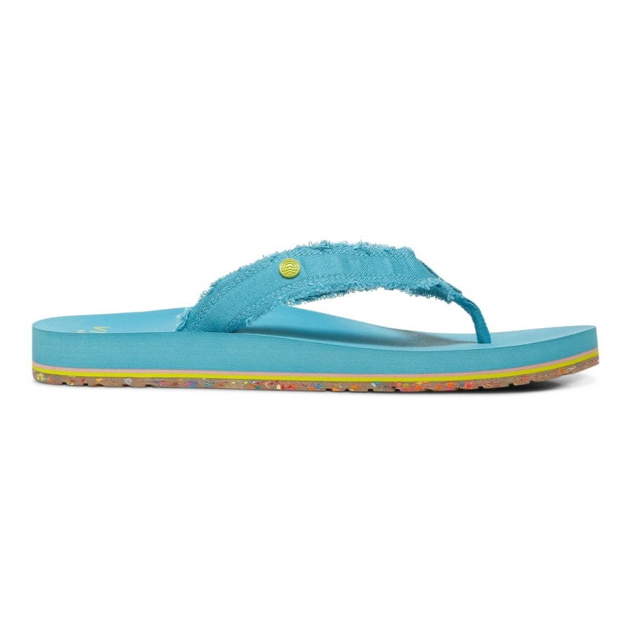 Beach Unwind Toe Post Sandal Vionic Lake Blue