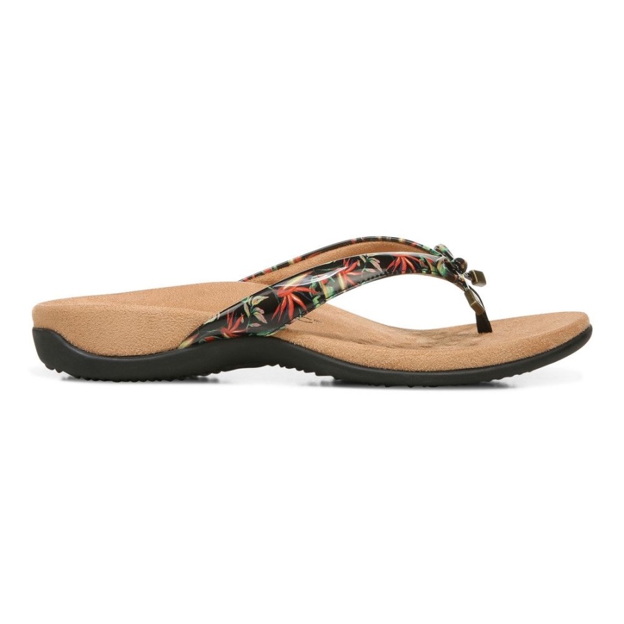Bella Toe Post Sandal Tropical Black Vionic