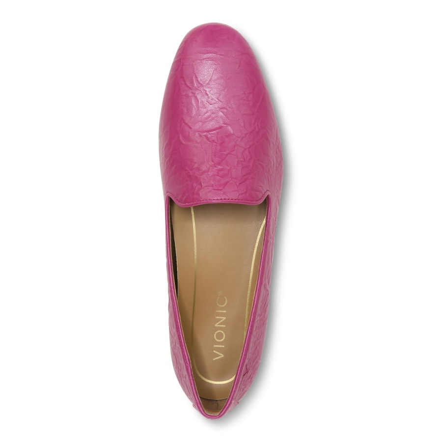 Berry Leather Vionic Willa Flat