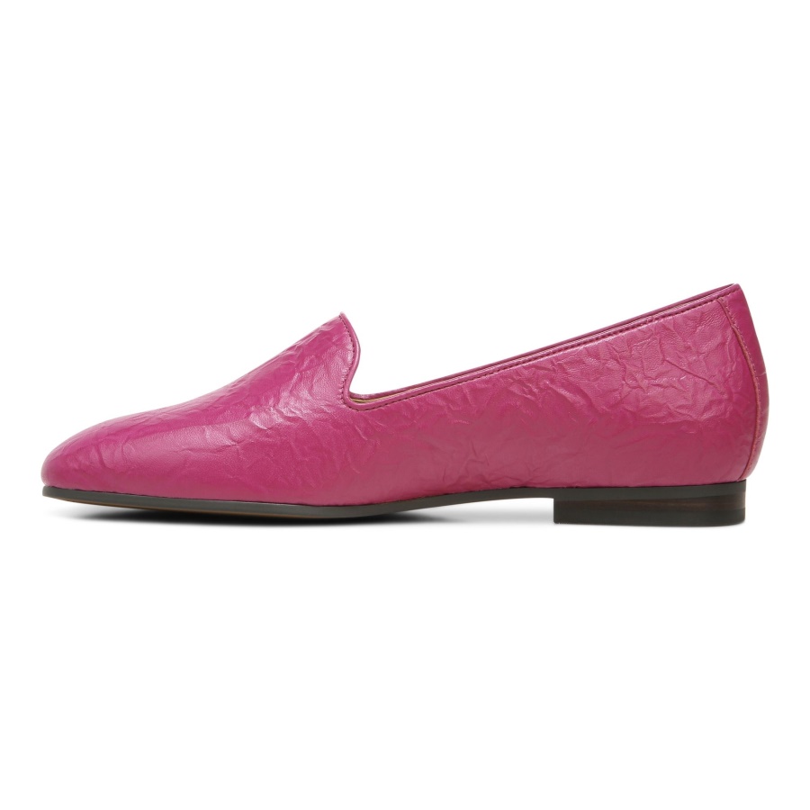Berry Leather Vionic Willa Flat