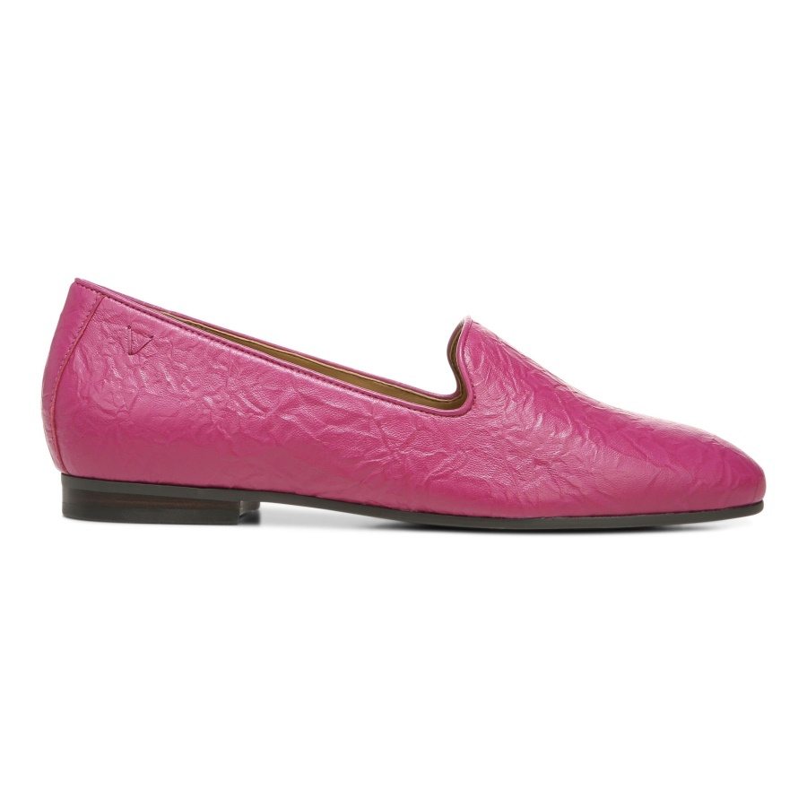 Berry Leather Vionic Willa Flat