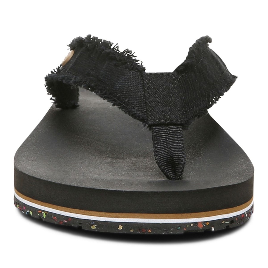 Black Beach Unwind Toe Post Sandal Vionic