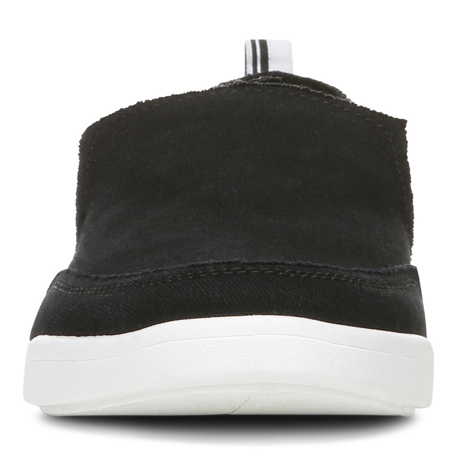 Black Canvas Vionic Beach Malibu Slip on Sneaker Canvas