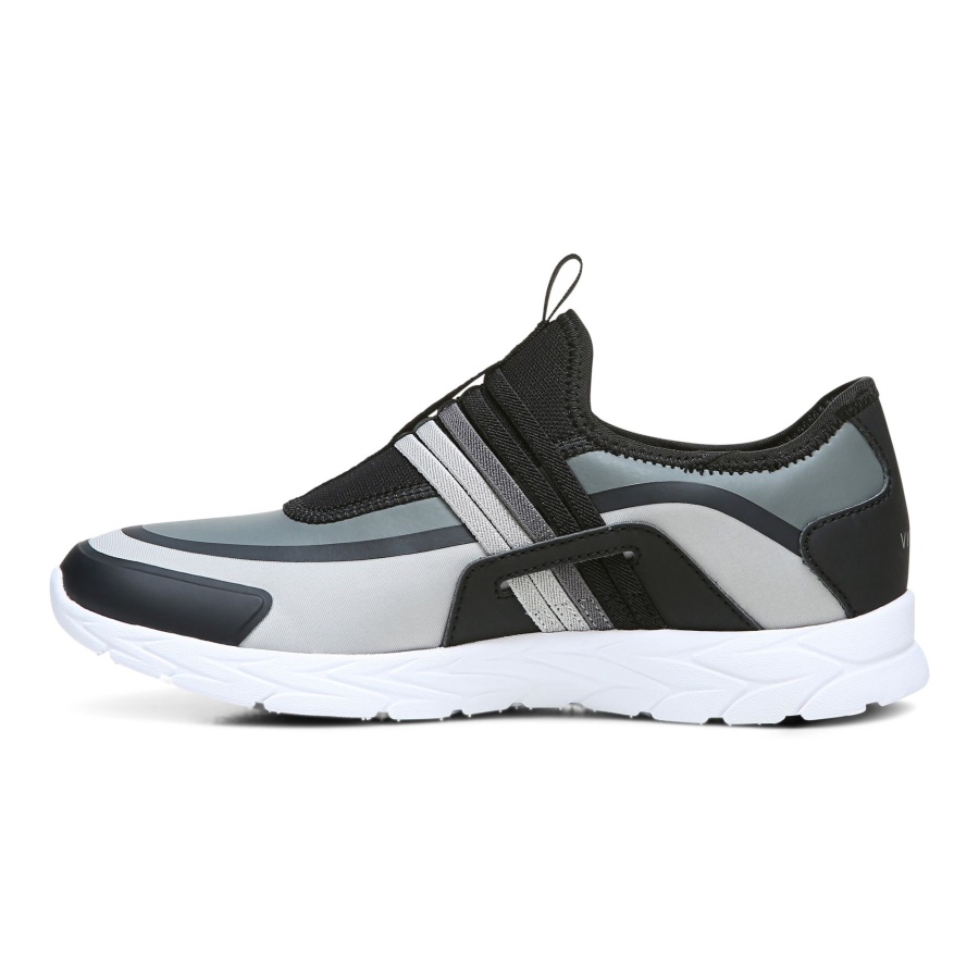 Black Grey Vayda Slip On Sneaker Vionic