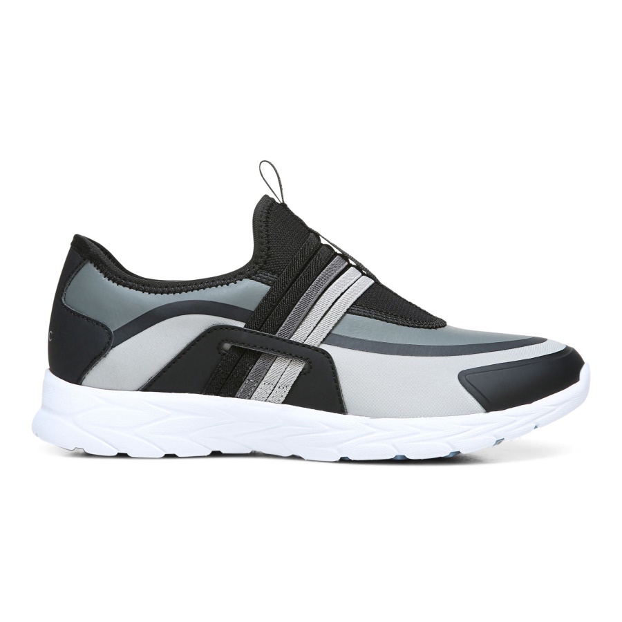 Black Grey Vayda Slip On Sneaker Vionic