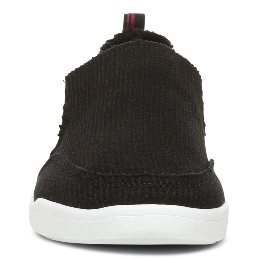 Black Knit Beach Malibu Slip on Sneaker Waffle Knit Vionic