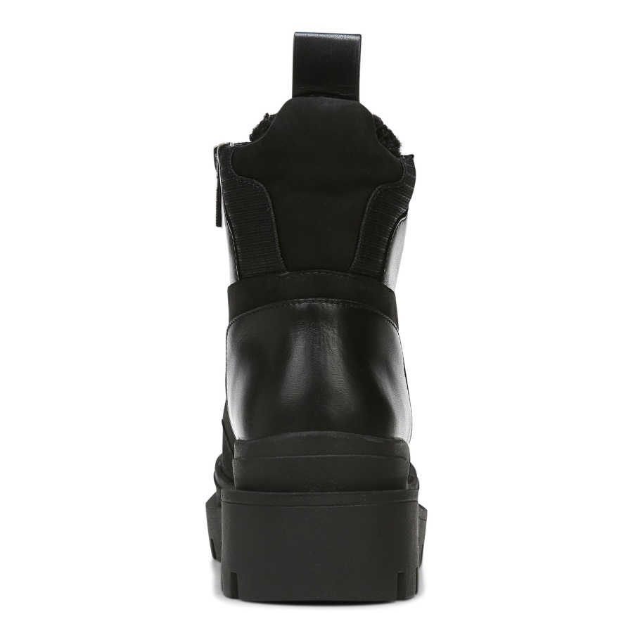 Black Leather Shearling Vionic Jaxen Boot
