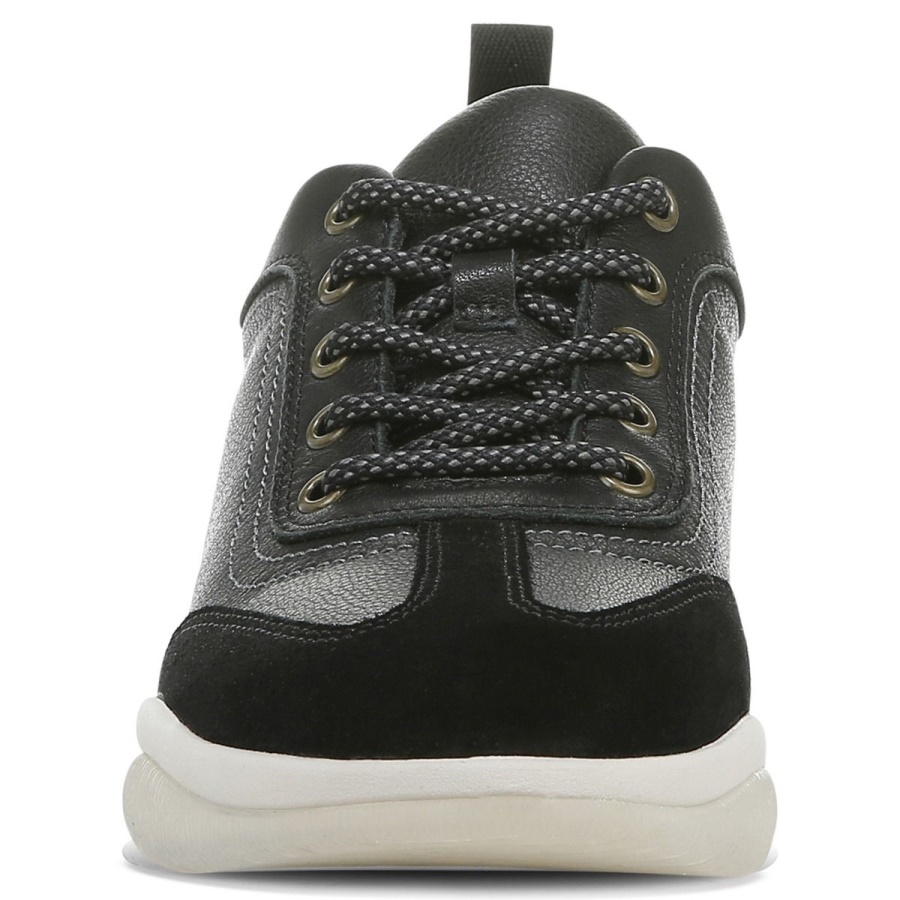 Black Leather Vionic Nyla Sneaker