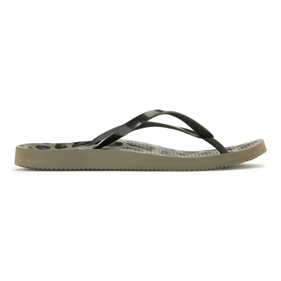 Black Leopard Vionic Noosa Flip Flop
