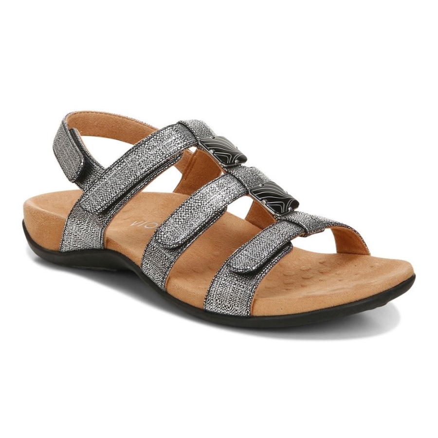 Black Metallic Amber Sandal Vionic