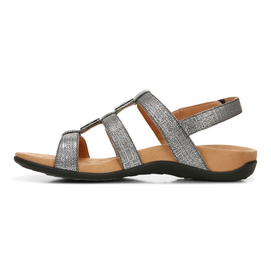 Black Metallic Amber Sandal Vionic
