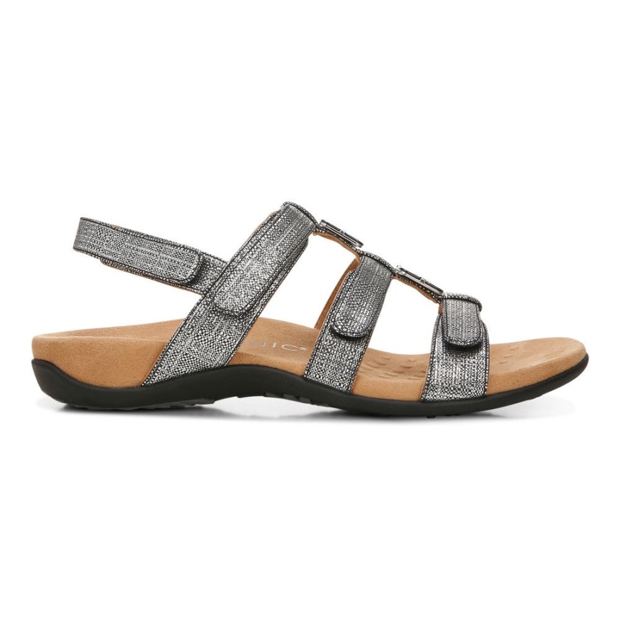 Black Metallic Amber Sandal Vionic