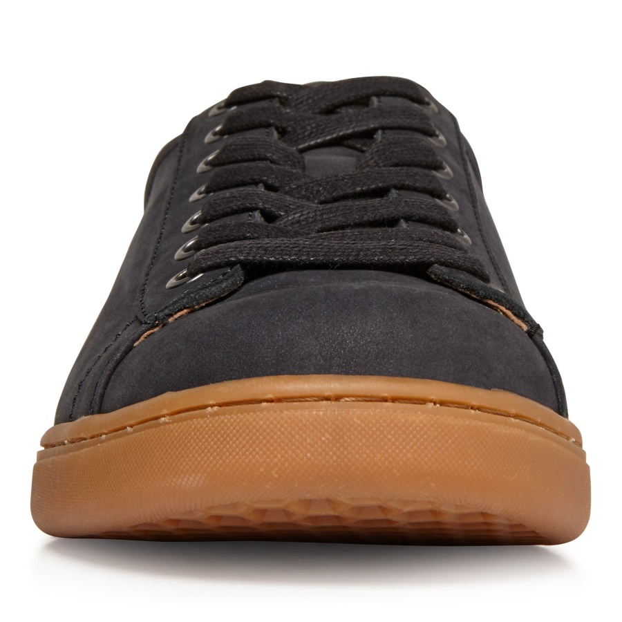 Black Nubuck Vionic Baldwin Lace Up Casual Trainer