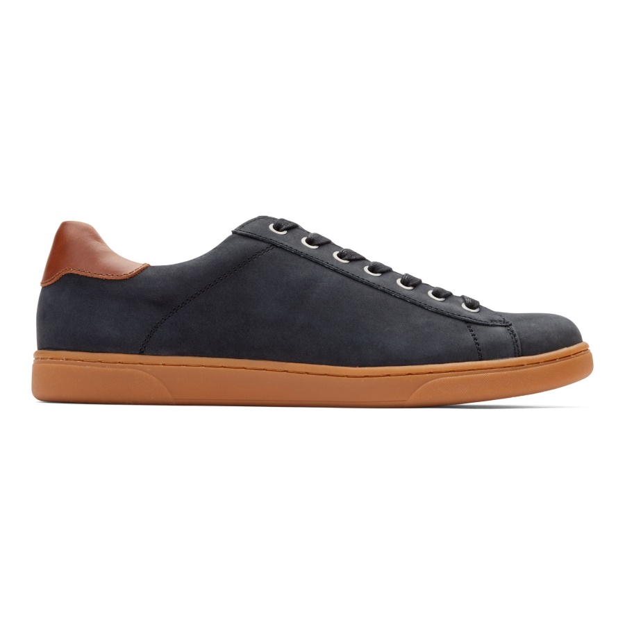 Black Nubuck Vionic Baldwin Lace Up Casual Trainer
