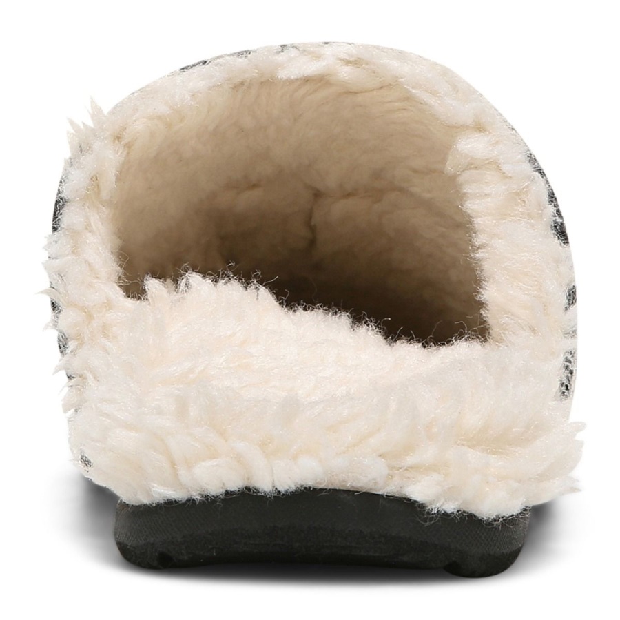 Black Plaid Alfons Mule Slipper Vionic