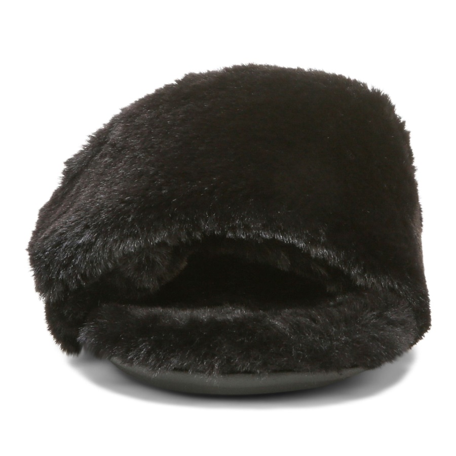Black Plush Vionic Dream Plush Slipper