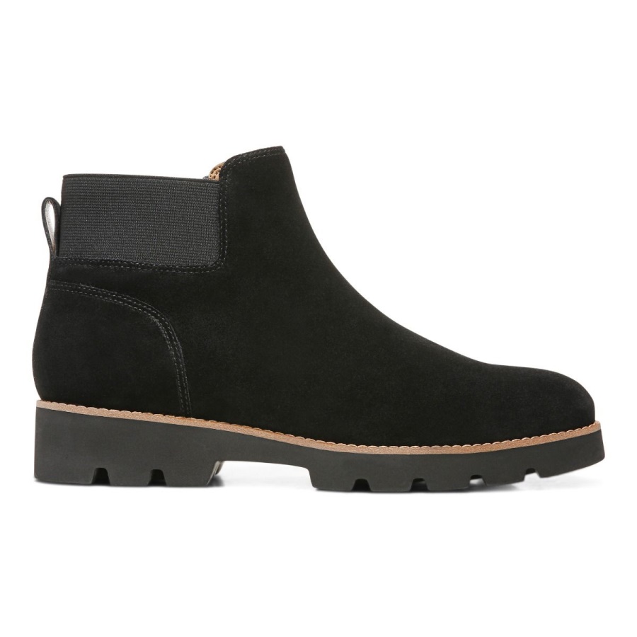 Black Suede Vionic Brionie Chelsea Boot