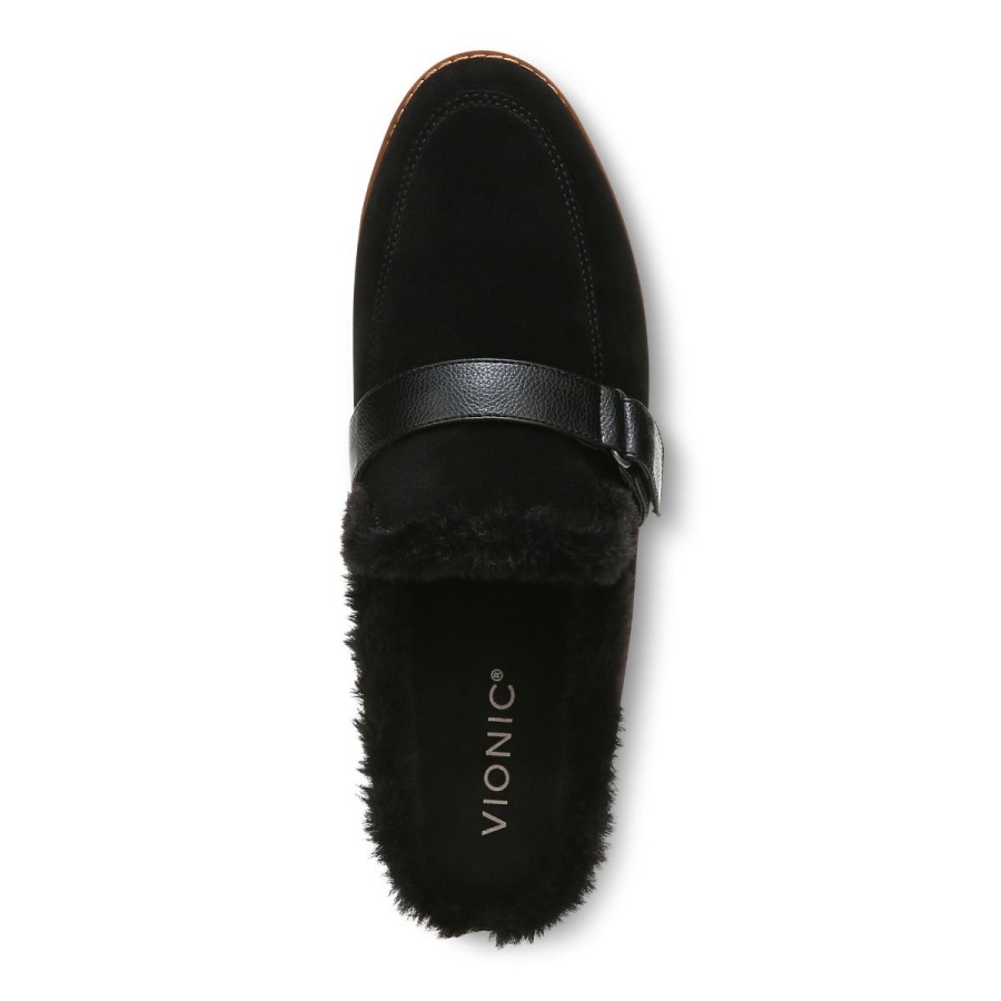 Black Suede Vionic Kailen Mule